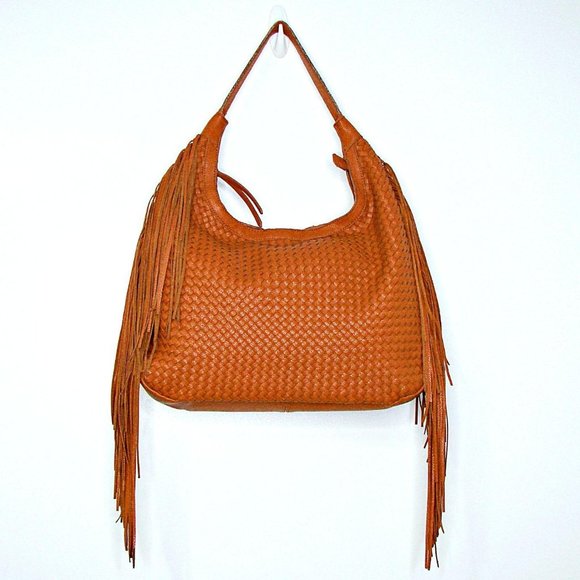 Sonoma Handbags - Sonoma Large Fringe Woven Faux Leather Bag Purse